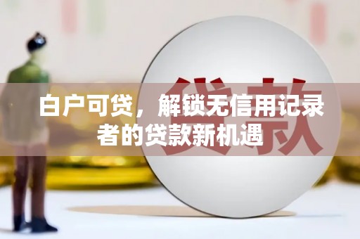 翔安白户可贷，解锁无信用记录者的贷款新机遇