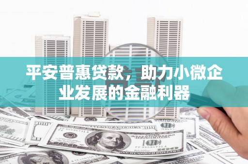翔安平安普惠贷款，助力小微企业发展的金融利器