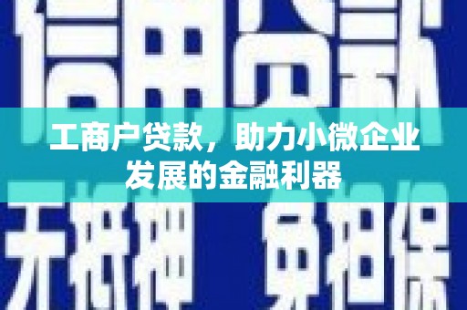 翔安工商户贷款，助力小微企业发展的金融利器